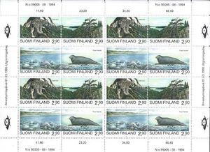 Finland Suomi 1995 Sheet Joint Russia Animals Flora Fauna Sea Water - Picture 1 of 1