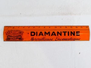 Ancien en tole emaillé DIAMANTINE regle de mesure - Imagen 1 de 7