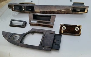 06 07 BMW 525xi E60 E61 CONSOLA INTERIOR MADERA GRANO MOLDEO JUEGO DE VENTILACIÓN FABRICANTE DE EQUIPOS ORIGINALES - Imagen 1 de 12