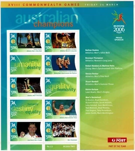 2006 Melbourne XVIII Commonwealth Games - Sheet No 13 Australian Champions - Picture 1 of 1