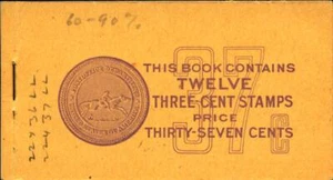 US #BK102 3c Prexie Jefferson Booklet Two Partial Plate Blocks F-VF MNH $70 - Picture 1 of 2