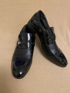 Jingpin Argyle Diamond  LT-2278 Black Mens Dress Shoes Size 8- 260 New No Box - Picture 1 of 9