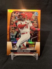 2023 Bowman Chrome JORDAN WALKER RC 6/25 Orange Refractor. Cardinals