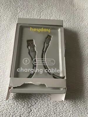 Heyday 4 foot Charging Cable Compatible with USB-C to USB Enabled Devices - Image 1 of 3