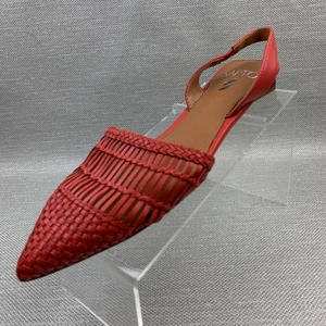 Franco Sarto Graydon Flats Slingback Coral Leather Pointy Toe Shoes Size 9 NEW - Picture 1 of 12