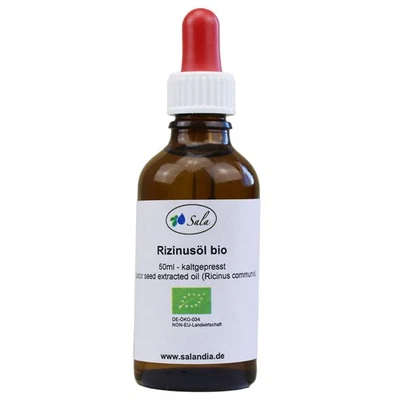 Sala Rizinusöl kaltgepresst 100% reines Rizinus Öl bio 50 ml Pipette - Bild 1 von 4