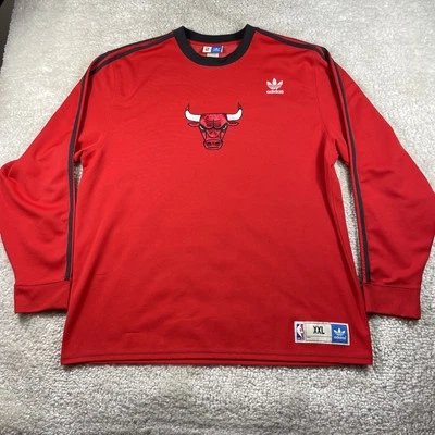 Sudadera De Colección Chicago Bulls Para Hombres XXL Adidas Pullover Camisa Campeones Mundiales NBA Foto 1 de 4