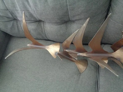 Curtis Jere Sculpture Flying Birds 1981 Artisan House Los Angeles Rare Metal Art - Image 1 of 4