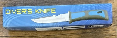 9" SCUBA Dive Master Knife & Sheath w/ Rubber Leg Straps - Diving Diver's - NEW - Image 1 of 4