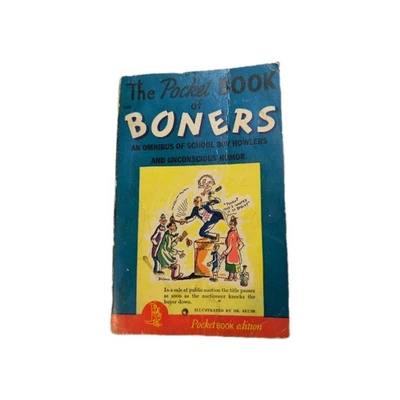 Pocket Book of Boners 1945 Drawings by Dr. Seuss - Good Condition  - Image 1 of 4
