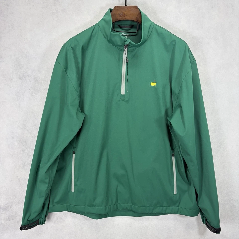 Masters Tech 1/4 Zip Windbreaker Mens XL Green Golf Pullover Jacket Outerwear - Image 1 of 4