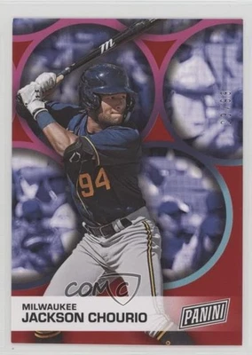 2023 Panini Father's Day Baseball Red /99 Jackson Chourio #BB4 - Image 1 of 2