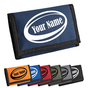 Cartera para niños Cartera de rugby personalizada Niñas Niños Cartera Monedero Tarjeta Moneda - Imagen 1 de 13