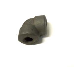 1/2" 6000# Threaded (NPT) 90° Elbow A105 Forged Steel Pipe Fitting FS010431 - Picture 1 of 3