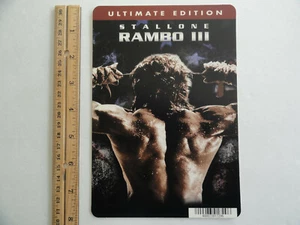 RAMBO III - STALLONE - BLOCKBUSTER VIDEO BACKER CARD 5"X8" NO MOVIE - Bild 1 von 3