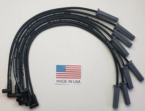 MOPAR 8.5MM SPIRAL BLACK SPARK PLUG WIRES 318 340 360 CHRYSLER DODGE PLYMOUTH - Picture 1 of 2