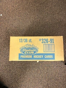 1991 Topps Stadium Club Hockey Factory Sealed Case 12/36 💥 Gretzky Lemieux 💥 - Picture 1 of 3