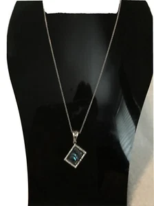Stainless Steel Abalone Shell Rectangle Necklace New Size 24” - Picture 1 of 4