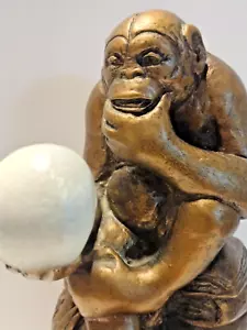 Austin Productions Vintage1962 Darwin Thinker Sculpture Ape & Skull Pre-owned - Picture 1 of 22
