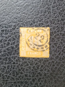 Bavaria #8 Used, 1854 18kr Yellow, Scott Catalog Value $ 190.00 - Picture 1 of 2