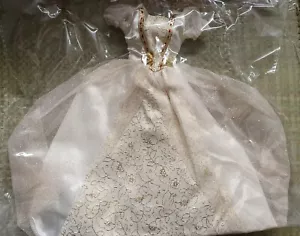 Cream Sparkly Made for 12" size doll wedding ball gown dress UK seller Free P&P - Picture 1 of 1