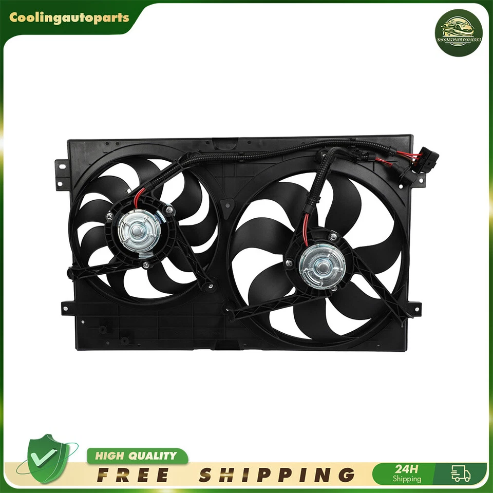 620-799 For 1999-2005 Volkswagen Golf Jetta Radiator Condenser Fan Assembly Foto 1 de 4