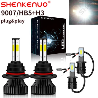 Combo de faros LED altos bajos + focos antiniebla 6000K para Acura Integra 1990-1993 Foto 1 de 4