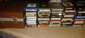 Vintage Classic Rock 8 Track Lot Of 40 W/Case Stones,Zeppelin, Styx,CCR,REO,KISS - Picture 1 of 24