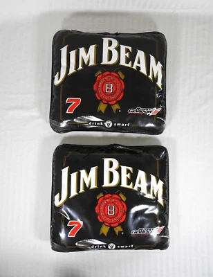 Set of 2 NASCAR Jim Beam #7 Robby Gordon Motorsports Stadium Seat Cushions - Image 1 of 4