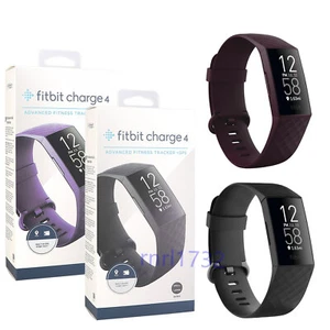 Fitbit Charge 4 FitnessTracker GPS Heart Rate Monitor Small & Large Purple Black - Picture 1 of 13