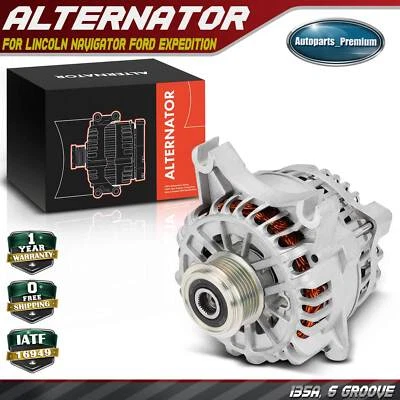 Alternator for Lincoln Navigator Ford Expedition 2003-2004 V8 4.6L V8 5.4L 135A - Image 1 of 4