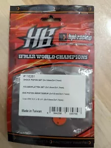 HB RACING 116261 SHOCK PISTON SET 2x1.6mm 2x1.7mm D413 D418 D216 D219 1/10 Buggy - Picture 1 of 1