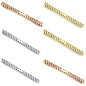 2 PCS Men Metal Stainless Steel Collar Pin Business Suits Shirt Party Brooch - Picture 1 of 8