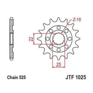 RK Front Sprocket 15T for Royal Enfield INTERCEPTOR 650 2019-2023 - Picture 1 of 1