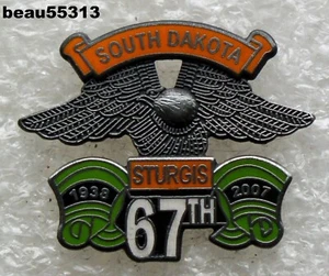 ⭐STURGIS CHAMBER SOUTH DAKOTA 67th 2007 HARLEY RALLY VEST JACKET HAT PIN - Picture 1 of 1