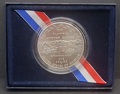 2002 Olympic Winter Games Silver Dollar UNC Commemorative Coin - Image 1 of 3