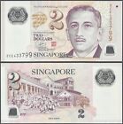 SINGAPORE - P46a - 2 Dollars - No Symbol "EDUCATION" - POLYMER - Perfect UNC