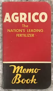 AGRICO Fertilizer Memo Booklet 1950 Agriculture Advertisement Memo Book A995 - Picture 1 of 7