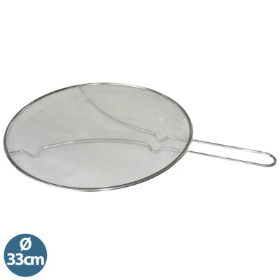 Edelstahl Spritzschutzsieb Spritzschutz für Bratpfannen Töpfe bis 33cm rostfrei - Bild 1 von 3