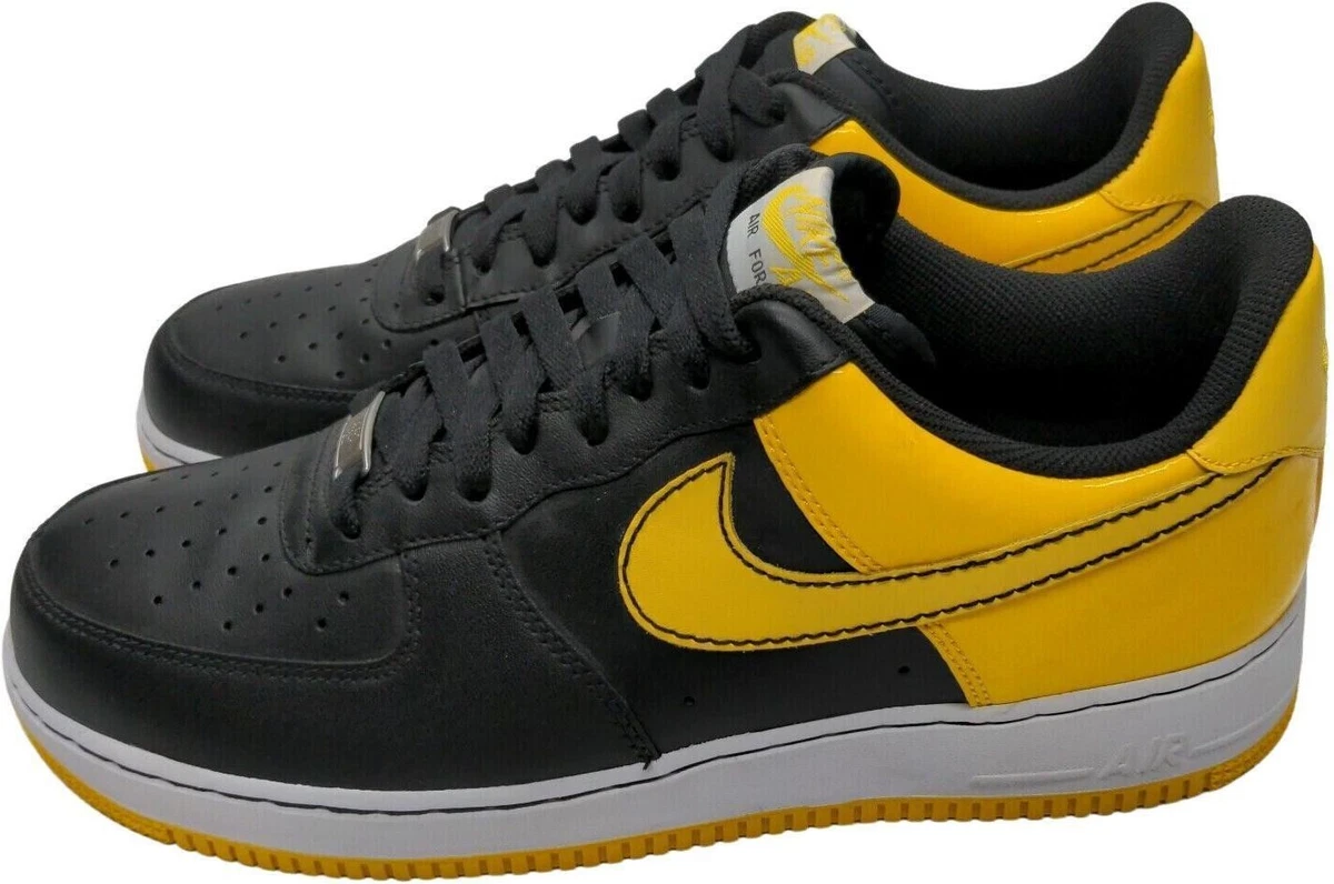 Nike Air Force 1 '07 Black Varsity Yellow for Sale | Authenticity