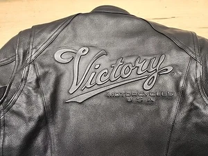 Victory Motorcycles Womens Sonora Leather Jacket Sz Small OEM - Foto 1 di 6