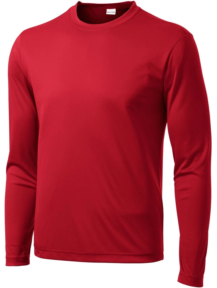MEN'S MOISTURE WICKING DRY FIT SPORT-TEK Long Sleeve T-SHIRT NEW XS-4XLT ST350LS - Image 1 of 1