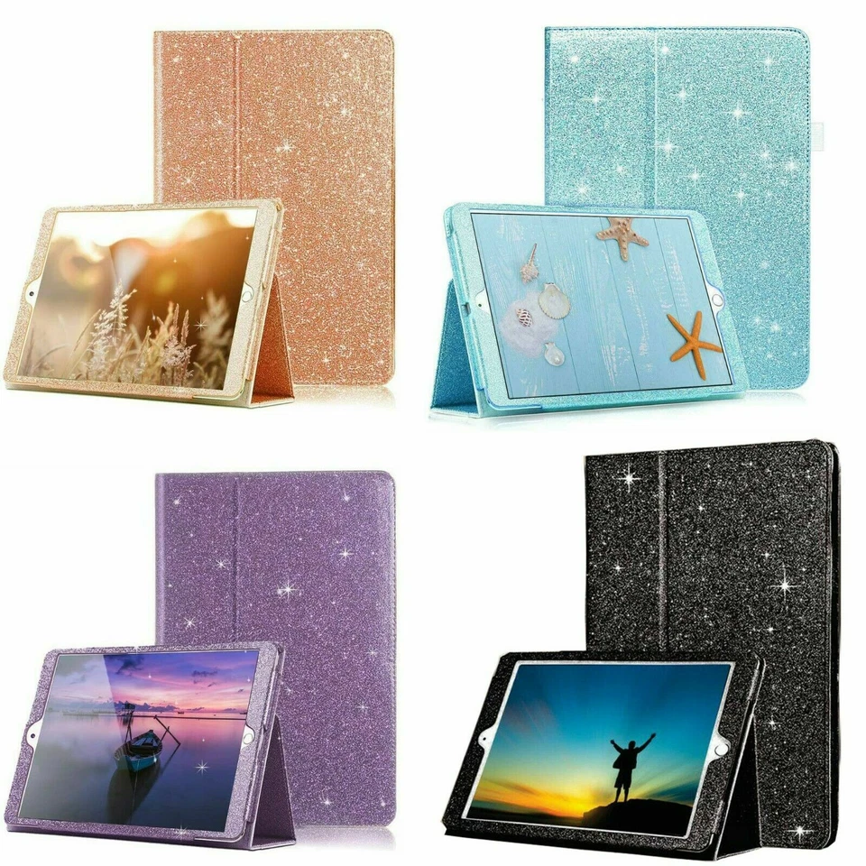 Luxury Look Shinny Glitter  Smart Book Case For Apple iPad 10.2, 10.5, 9.7 Mini - Image 1 of 1