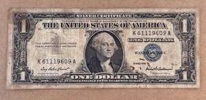 $1 One Dollar Series 1957 Bill Serial Number K 61119609 A - Picture 1 of 8