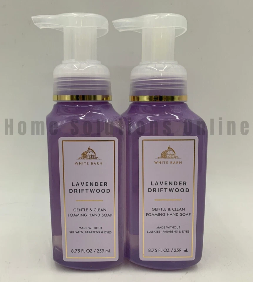 Bath & Body Works Lavender Driftwood Gentle Clean Foaming Hand Soap S/2 #650A - Image 1 of 1