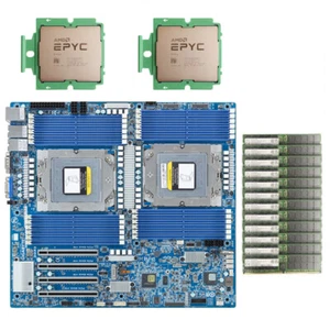 Gigabyte MZ73-LM0 Mainboard mit AMD EPYC 9754 CPU/384GB RAM/RTX 4090/ 1TB M.2 - Bild 1 von 7