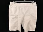 Coral Bay shorts size 14 pull on white 11" inseam 2 pockets stretch