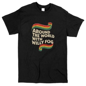 Around World with Willy Fog Retro UK Kids 80s Classic TV T-Shirt Tee Cartoon - Bild 1 von 2