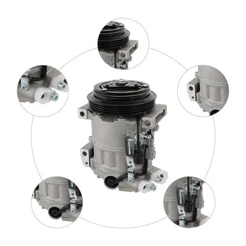 Compressor AC com polia de 4 ranhuras para 2006 2007-2008 Infiniti M35 V6 3.5L EUA - Imagem 1 de 4