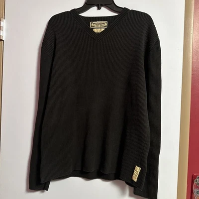 Suéter de Colección Polo Jeans Company Algodón Acanalado Negro Para Hombres XXL Ralph Lauren Y2K Foto 1 de 4